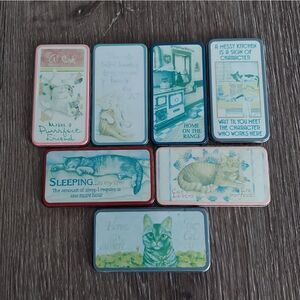 Vintage Figi Graphics Cat Lover Tin Magnets 1988-1991